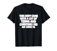 Ce Corps est Venu avec Beaucoup de Termes drôle de maladie Chronique T-Shirt Graphique avec Valeur