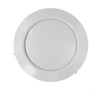 Ce Couvercle de grille d'aération rond réglable en plastique ou diffuseur mural pour salle de bain, cuisine, chambre à coucher, caravane, ventilateur d'échappement rotatif ABS (ø 125 mm)