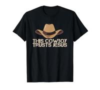 Ce Cowboy Fait Confiance à Jésus T-Shirt Graphique avec Valeur