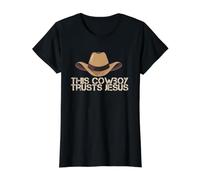 Ce Cowboy Fait Confiance à Jésus T-Shirt Graphique avec Valeur