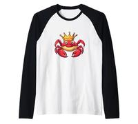 Ce crabe couronné règne les marées pour les garçons et les filles drôles Manche Raglan