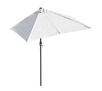 Ce Demi-Parasol de 2 m à 2,5 m est Un Parasol de Jardin Robuste, idéal pour Les Petits espaces, à Installer Contre Un Mur, Un Porche ou Une fenêtre. Son système de manivelle est Facile à UTI
