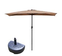 Ce Demi-Parasol de 2 m à 2,5 m est Un Parasol de Jardin Robuste, idéal pour Les Petits espaces, à Installer Contre Un Mur, Un Porche ou Une fenêtre. Son système de manivelle est Facile à UTI