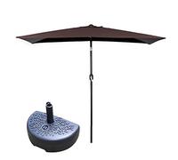 Ce Demi-Parasol de 2 m à 2,5 m est Un Parasol de Jardin Robuste, idéal pour Les Petits espaces, à Installer Contre Un Mur, Un Porche ou Une fenêtre. Son système de manivelle est Facile à UTI
