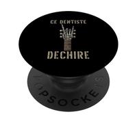 Ce Dentiste Dechire Guitare Gothique Rocker Squelette PopSockets PopGrip Adhésif