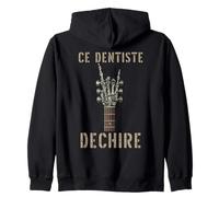 Ce Dentiste Dechire Guitare Gothique Rocker Squelette Sweat à Capuche