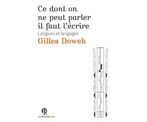 Ce dont on ne peut parler il faut l'écrire: Langues et langages