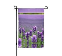 Ce drapeau de jardin à imprimé de fleurs violettes lavande est la bienvenue aux invités dans votre maison avec un style unique. Parfait pour n'importe quelle terrasse, patio, porche ou véranda et fait