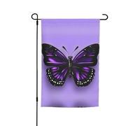 Ce drapeau de jardin à imprimé papillon violet onirique est la bienvenue aux invités dans votre maison avec un style unique. Parfait pour n'importe quelle terrasse, patio, porche ou véranda et fait de