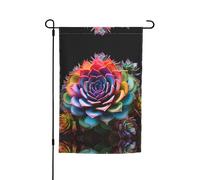 Ce drapeau de jardin coloré à imprimé succulent est la bienvenue aux invités dans votre maison avec un style unique. Parfait pour n'importe quelle terrasse, patio, porche ou véranda et fait de