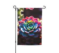 Ce drapeau de jardin coloré à imprimé succulent est la bienvenue aux invités dans votre maison avec un style unique. Parfait pour n'importe quelle terrasse, patio, porche ou véranda et fait de