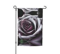 Ce drapeau de jardin gothique imprimé fleur de rose est la bienvenue aux invités dans votre maison avec un style unique. Parfait pour n'importe quelle terrasse, patio, porche ou véranda et fait de