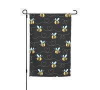 Ce drapeau de jardin imprimé abeille est la bienvenue aux invités dans votre maison avec un style unique. Parfait pour n'importe quelle terrasse, patio, porche ou véranda et fait de charmantes
