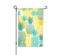 Ce drapeau de jardin imprimé ananas tropical est la bienvenue aux invités dans votre maison avec un style unique. Parfait pour toute terrasse, patio, porche ou véranda et fait de charmantes