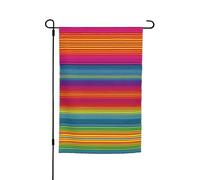 Ce drapeau de jardin imprimé arc-en-ciel est la bienvenue aux invités dans votre maison avec un style unique. Parfait pour n'importe quelle terrasse, patio, porche ou véranda et fait de charmantes