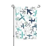 Ce drapeau de jardin imprimé avion est la bienvenue aux invités dans votre maison avec un style unique. Parfait pour n'importe quelle terrasse, patio, porche ou véranda et fait de charmantes