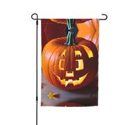 Ce drapeau de jardin imprimé citrouille d'automne est la bienvenue aux invités dans votre maison avec un style unique. Parfait pour n'importe quelle terrasse, patio, porche ou véranda et fait de
