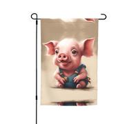 Ce drapeau de jardin imprimé cochon cochon est la bienvenue aux invités dans votre maison avec une touche unique. Parfait pour toute terrasse, patio, porche ou véranda et fait de charmantes