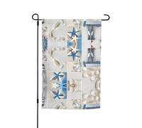 Ce drapeau de jardin imprimé étoile de mer et phare est la bienvenue aux invités dans votre maison avec un style unique. Parfait pour n'importe quelle terrasse, patio, porche ou véranda et fait de