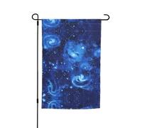 Ce drapeau de jardin imprimé galaxie de l'univers bleu est la bienvenue aux invités dans votre maison avec un style unique. Parfait pour n'importe quelle terrasse, patio, porche ou véranda et fait de
