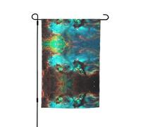 Ce drapeau de jardin imprimé galaxie univers est la bienvenue aux invités dans votre maison avec un style unique. Parfait pour n'importe quelle terrasse, patio, porche ou véranda et fait de charmantes