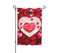 Ce drapeau de jardin imprimé « Happy Valentine's Day » est la bienvenue aux invités dans votre maison avec un style unique. Parfait pour n'importe quelle terrasse, patio, porche ou véranda et fait de
