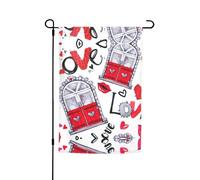 Ce drapeau de jardin imprimé lèvres et cœur rouge est la bienvenue aux invités dans votre maison avec un style unique. Parfait pour toute terrasse, patio, porche ou véranda et faites de charmantes