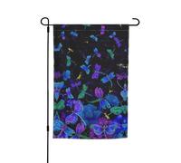 Ce drapeau de jardin imprimé libellule bleue est la bienvenue aux invités dans votre maison avec un style unique. Parfait pour n'importe quelle terrasse, patio, porche ou véranda et fait de charmantes