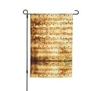 Ce drapeau de jardin imprimé note de musique est la bienvenue aux invités dans votre maison avec un style unique. Parfait pour n'importe quelle terrasse, patio, porche ou véranda et fait de charmantes