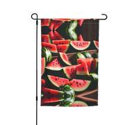 Ce drapeau de jardin imprimé pastèque fruits frais est la bienvenue aux invités dans votre maison avec un style unique. Parfait pour toute terrasse, patio, porche ou véranda et fait de charmantes