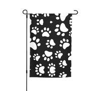 Ce drapeau de jardin imprimé pattes d'ours est la bienvenue aux invités dans votre maison avec un style unique. Parfait pour n'importe quelle terrasse, patio, porche ou véranda et fait de charmantes