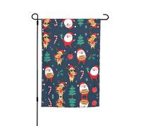 Ce drapeau de jardin imprimé Père Noël est la bienvenue aux invités dans votre maison avec un style unique. Parfait pour n'importe quelle terrasse, patio, porche ou véranda et fait de charmantes