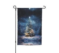 Ce drapeau de jardin imprimé sapin de Noël est la bienvenue aux invités dans votre maison avec un style unique. Parfait pour n'importe quelle terrasse, patio, porche ou véranda et fait de charmantes
