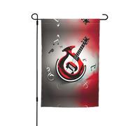 Ce drapeau de jardin imprimé symbole de musique est la bienvenue aux invités dans votre maison avec un style unique. Parfait pour n'importe quelle terrasse, patio, porche ou véranda et fait de