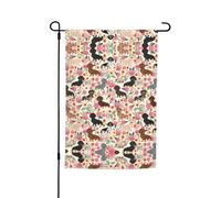 Ce drapeau de jardin imprimé teckel est la bienvenue aux invités dans votre maison avec un style unique. Parfait pour n'importe quelle terrasse, patio, porche ou véranda et fait de charmantes