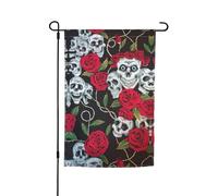 Ce drapeau de jardin imprimé tête de mort rose est la bienvenue aux invités dans votre maison avec un style unique. Parfait pour n'importe quelle terrasse, patio, porche ou véranda et fait de