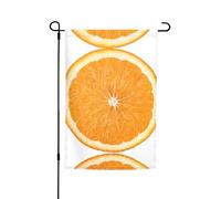 Ce drapeau de jardin imprimé tranche d'orange est la bienvenue aux invités dans votre maison avec un style unique. Parfait pour n'importe quelle terrasse, patio, porche ou véranda et fait de