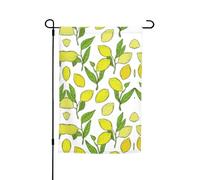 Ce drapeau de jardin jaune imprimé citrons frais est la bienvenue aux invités dans votre maison avec un style unique. Parfait pour n'importe quelle terrasse, patio, porche ou véranda et fait de