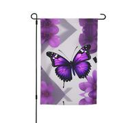 Ce drapeau de jardin violet à imprimé papillon et fleur est la bienvenue aux invités dans votre maison avec un style unique. Parfait pour toute terrasse, patio, porche ou véranda et faites de