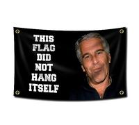 Ce drapeau « Did Not Hang Itself » - Drapeau amusant de Jeffrey Epstein - Drapeau mural durable avec œillets en laiton - Cette bannière divertissante pour décoration de dortoir universitaire,