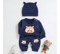 Ce ensemble pour nouveau-né garçon comprend un Top et un pantalon, conçu avec un motif adorable de raton laveur de dessin animé, fabriqué avec des tissus de qualité et un design réfléchi pour offrir c
