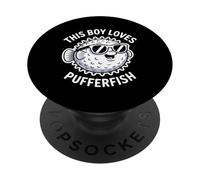 Ce garçon Adore Le Poisson-Globe PopSockets PopGrip Adhésif