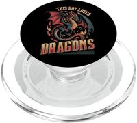Ce garçon Aime Dragons Boys Dragon PopSockets PopGrip pour MagSafe