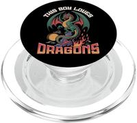 Ce garçon Aime Dragons Boys Dragon PopSockets PopGrip pour MagSafe