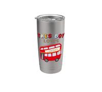 Ce garçon aime le bus rouge londonien, Londres à double étage Gobelet isotherme en acier inoxydable double paroi