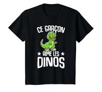 Ce Garçon Aime Les Dinos Drôle Dinosaure T-Shirt, Enfant, Noir, 6 Ans