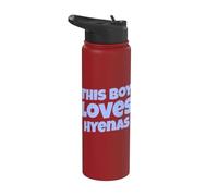 Ce garçon aime les hyènes Des hyènes drôles Stainless Steel Insulated Water Bottle