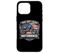 Ce garçon Aime Les Motos American Dirt Bike Motocross USA Coque pour iPhone 16 Pro Max
