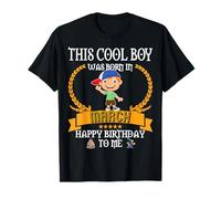 Ce garçon Cool est né en Mars Funny Mar Birthday Kid Bro T-Shirt