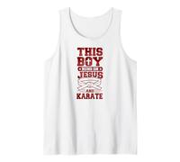 Ce garçon Court sur Jésus et Karaté Débardeur